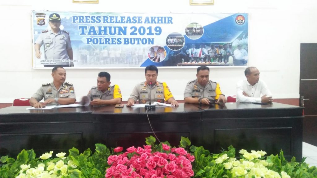 2019, Tindak Pidana di Wilayah Hukum Polres Buton Menurun