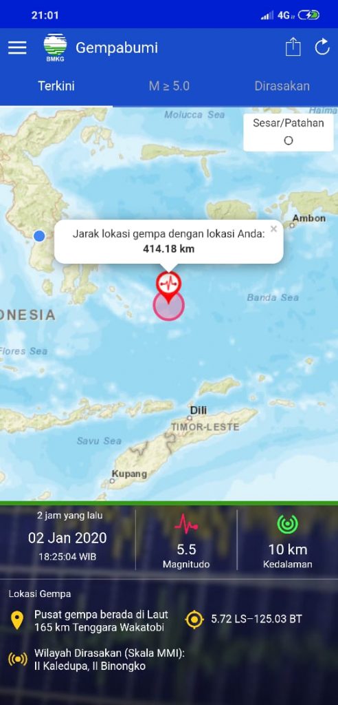 Gempa Bumi 5,5 Magnitudo Guncang Wakatobi Gempa Bumi 5,5 Magnitudo Guncang Wakatobi