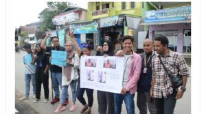 Dipenjara Karena Berita, Sejumlah Jurnalis Kota Baubau Lakukan Unjuk Rasa