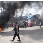 Unjuk Rasa Mahasiswa dan Warga Kanakea Di Polres Baubau, Ricuh