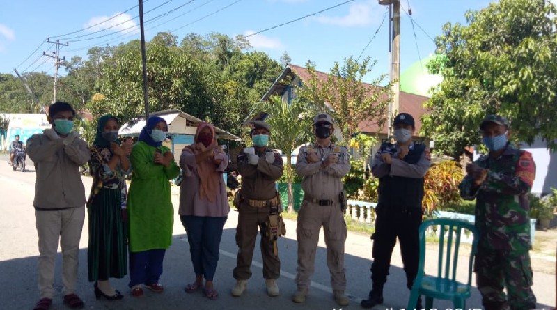 Koramil 1413-02/Pasarwajo Bersama instansi Terkait Konsisten Cegah Covid-19 Di Buton