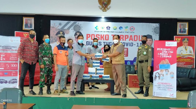 Cegah COVID-19, Wuling Kumala Donasikan Ribuan Masker di Sultra