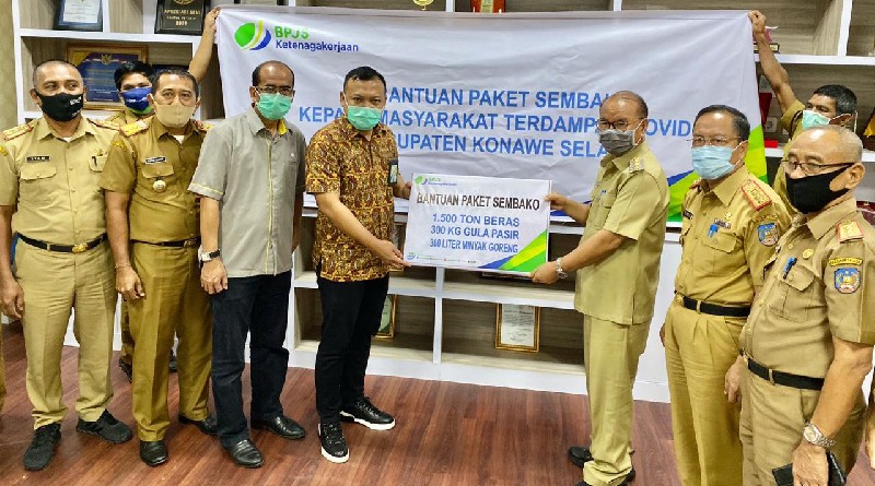 BPJAMSOSTEK Berikan Bantuan Kepada Warga Konsel