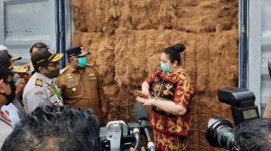 Perdana Sultra Ekspor 18 Ton Serabut kelapa ke Tiongkok