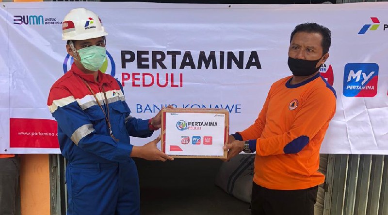 Pertamina Salurkan Bantuan Untuk Korban Banjir di Konawe