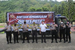 Peduli Bencana Masamba, Kapolres Buton Beri Bantuan Kemanusiaan