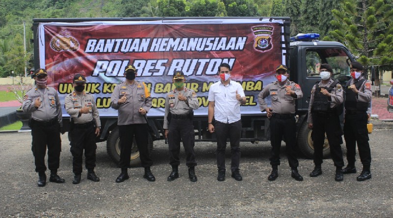 Peduli Bencana Masamba, Kapolres Buton Beri Bantuan Kemanusiaan Peduli Bencana Masamba, Kapolres Buton Beri Bantuan Kemanusiaan