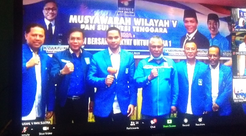 Selamat, ARS kembali Pimpin DPW PAN Sultra, Kery S Kongoasa Ketua MPP
