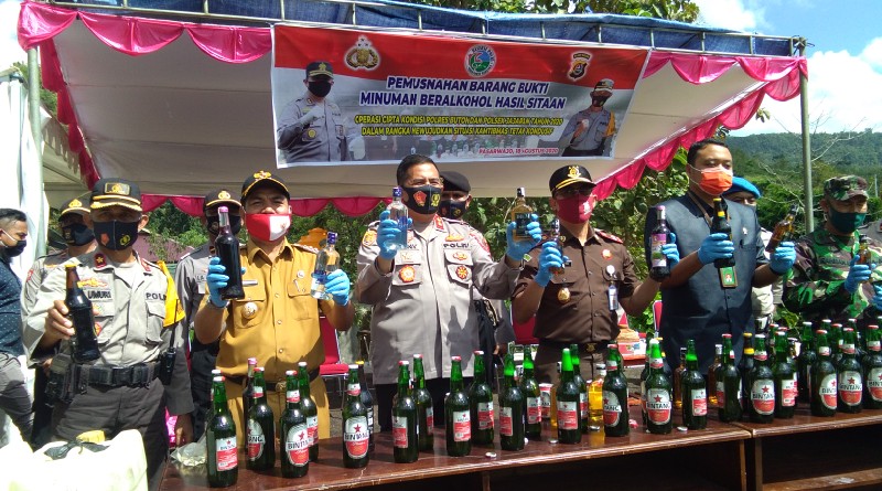 1,3 Ton Miras Kembali Dimusnahkan Polres Buton