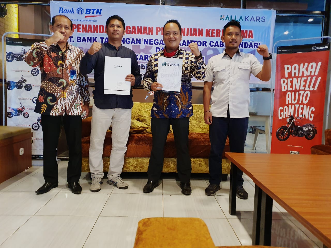 Kalla Kars-Bank BTN Kendari Jalin Kerjasama Benelli Ownership Program