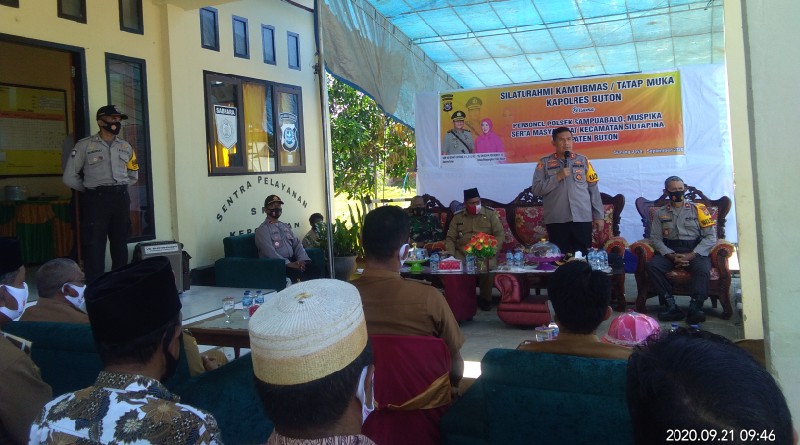 Silahturahmi Kamtibmas di Siotapina, Ini Pesan Kapolres Buton