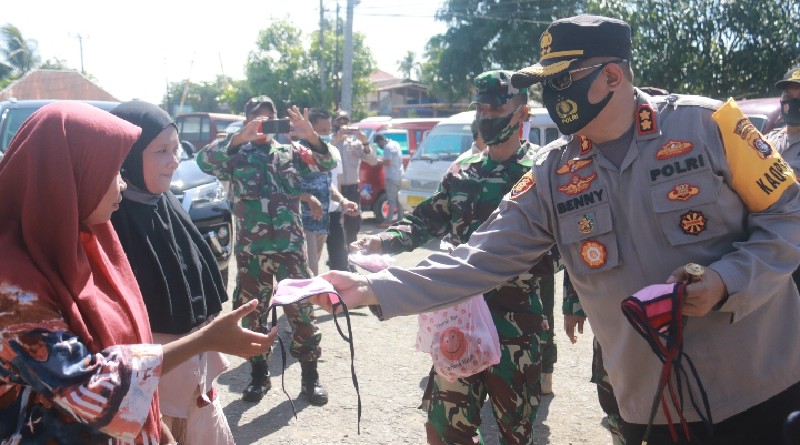 Polres Dan Pemkab Buton Mulai Sosiasilasi Perbup Protokol Kesehatan