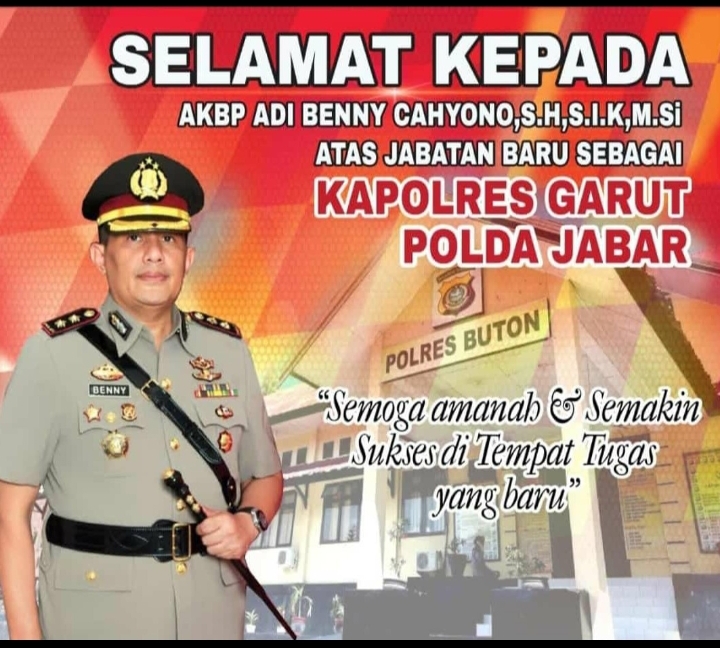 Kapolres Buton Berganti, AKBP Adi Benny Cahyono SIK Jabat Kapolres Garut