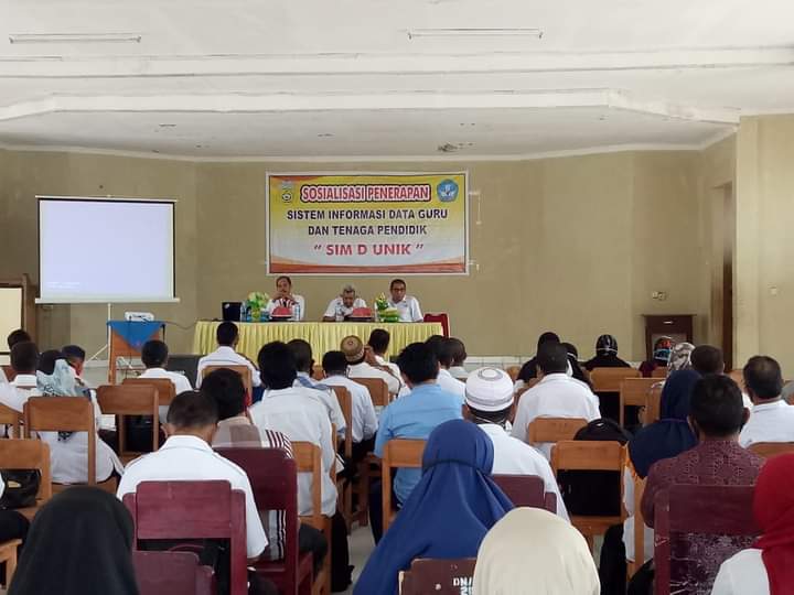 Disdik Gelar Sosialisasi Penerapan Sistem Informasi Data Guru dan tenaga Pendidik (SIM D UNIK)