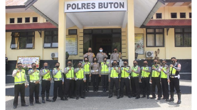 Kapolres Buton Terima Kunjungan Kerja Dirlantas Polda Sultra