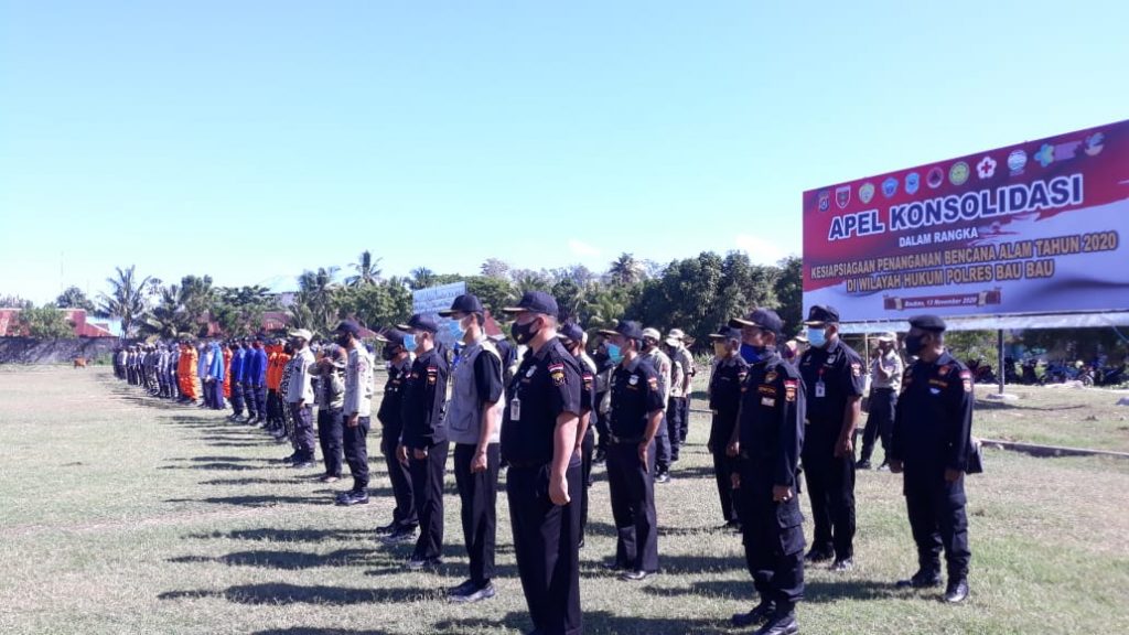 Pemkot dan Polres Baubau Gelar Apel Kesiapsiagaan Hadapi Bencana Alam
