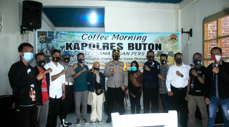 Kapolres Buton Gelar Coffee Morning Bersama Insan Pers