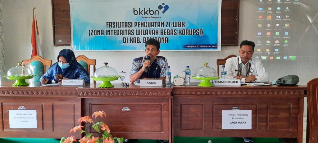 BKKBN Sultra Gelar Kegiatan Fasilitasi Penguatan ZI-WBK di Bombana BKKBN Sultra Gelar Kegiatan Fasilitasi Penguatan ZI-WBK di Bombana