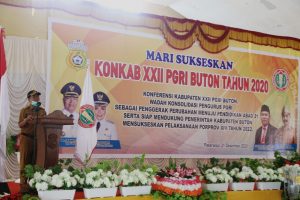 Bupati Buton Buka Konkab XXII PGRI Tahun 2020