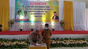 Tekan Kasus Kekerasan Perempuan dan Anak Pemda dan Polres Buton Tandatangani MOU