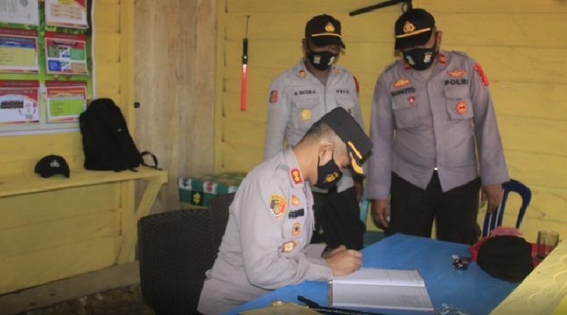 Kapolres Buton Cek Pos Pelayanan Dan Pengamanan Operasi Lilin Anoa 2020