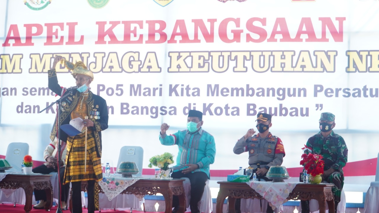 Pimpin Apel Kebangsaan, Walikota Baubau Serukan Bangun Persatuan dan Kesatuan Bangsa dengan Semangat PO5