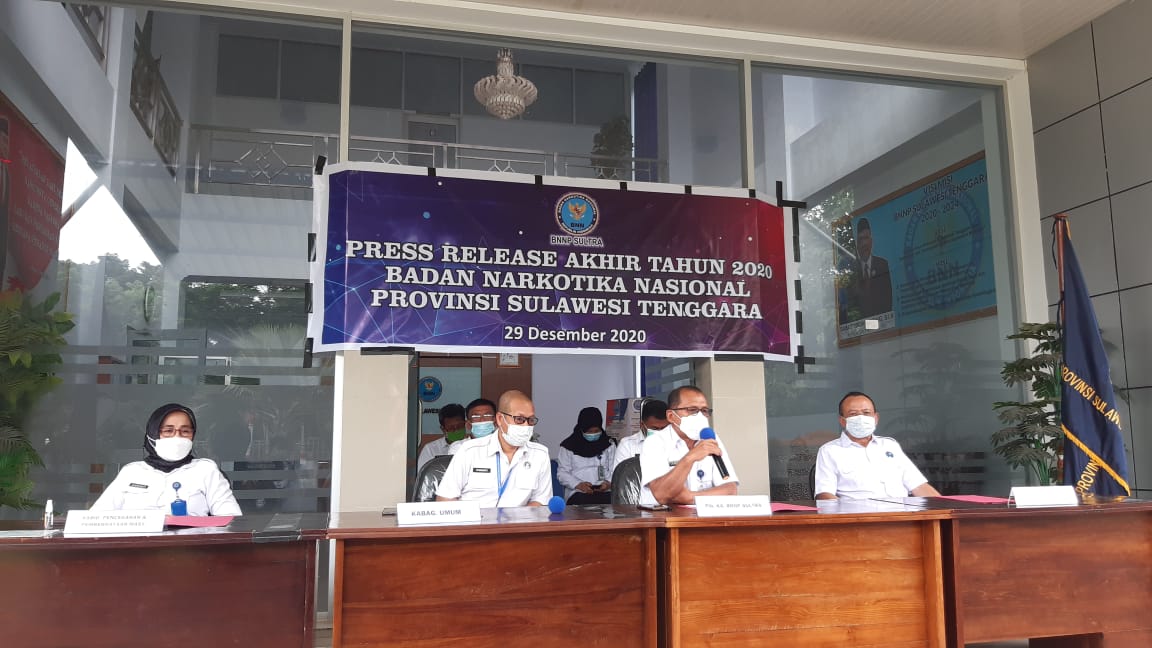 Sepanjang tahun 2020, Badan Narkotika Nasional Provinsi (BNNP) Sulawesi Tenggara (Sultra) telah berhasil mengungkap 13 laporan kasus narkoba