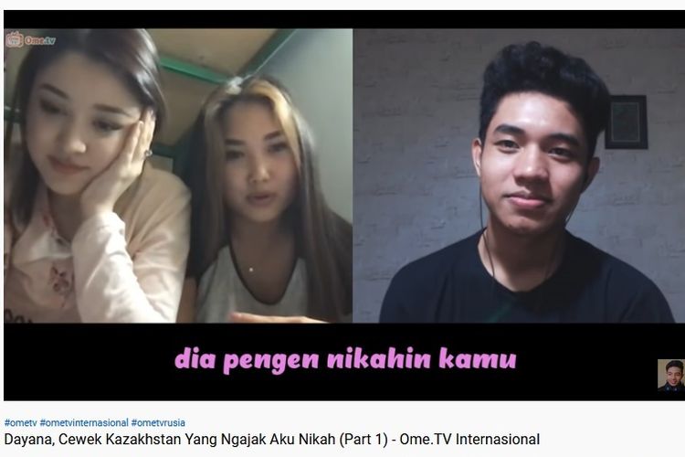 Wanita asal Kazakhstan, Dayana dan Deriga saat berbincang-bincang secara virtual dengan Youtuber asal Indonesia Fiki Naki.(Bidik layar YouTube Fiki Naki)