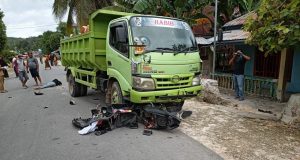 Kendarai Motor Tanpa Plat, Remaja Dibawah Umur Tewas Terseret Truk Damping di Buteng