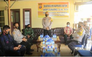Kunker, Kapolres Buton Ingatkan Warga Agar Bijak Bermedsos