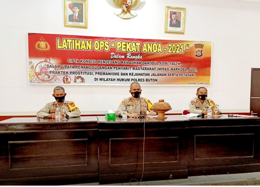 Kapolres Buton Pimpin Lat Pra Ops Pekat Anoa 2021