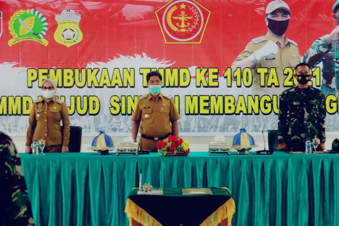 Bupati Buton Buka Program Tentara Manunggal Membangun Desa (TMMD)