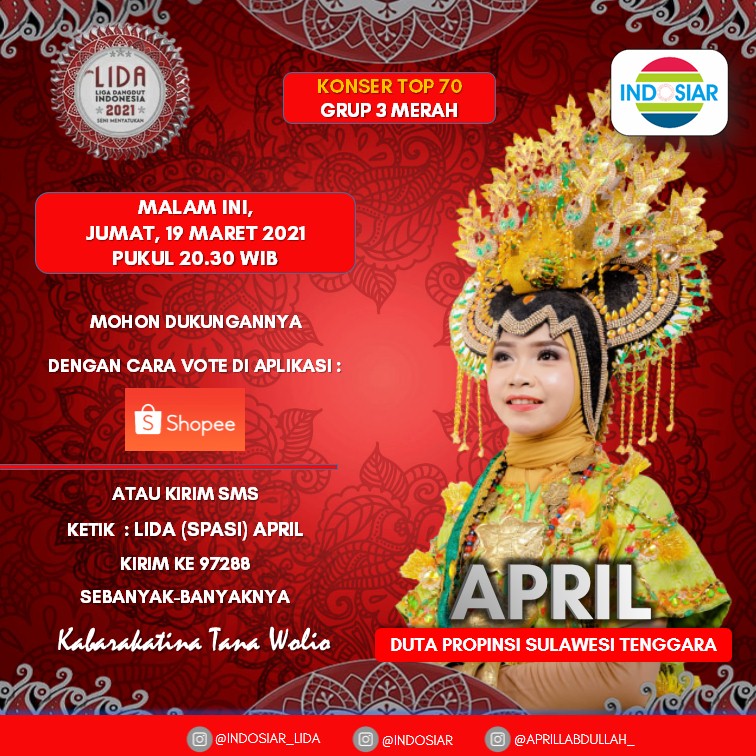 April Anak Penjual Sayur Keliling Sukses Wakili Sultra Di Ajang LIDA 2021