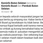 Dinas Kominfo Buton Selatan : Jangan Percaya Berita Simpang Siur,  Kapal Bupati Busel yang Kecelakaan itu Tidak Benar