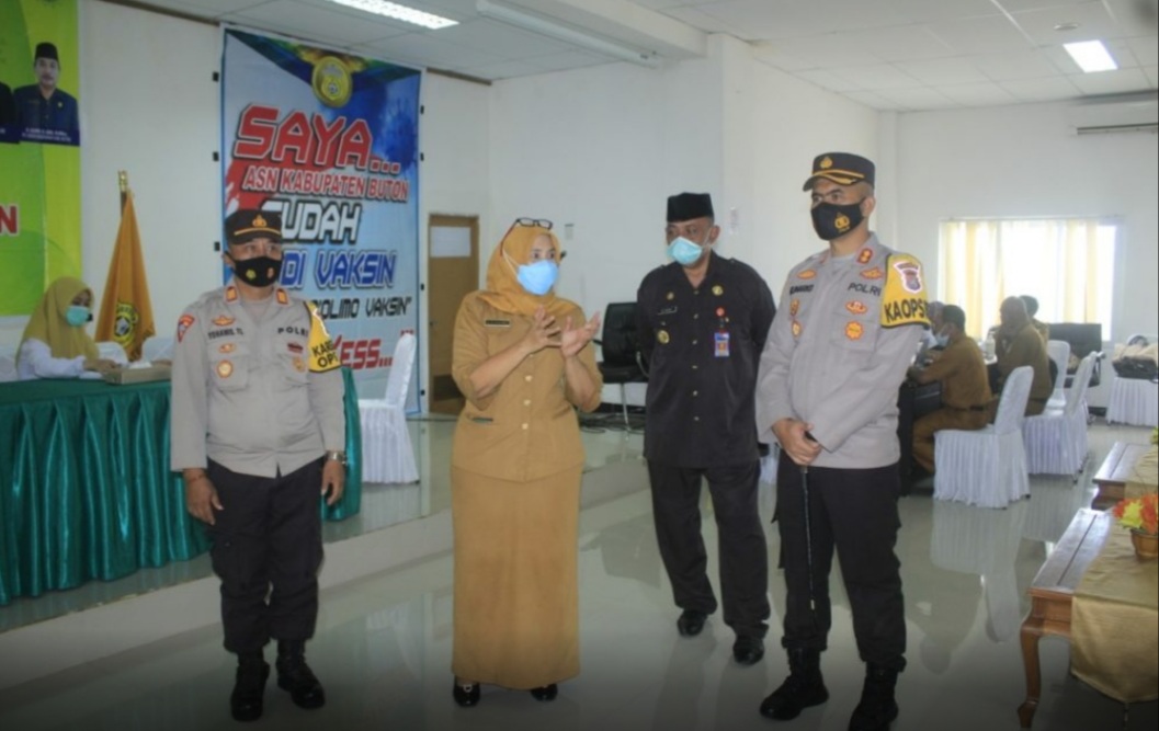 Kapolres Apresiasi Pelaksanaan Vaksinasi ASN di Buton