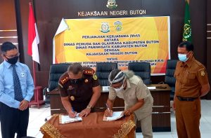 Antisipasi Masalah Hukum, Dispora dan Dispar Buton MOU dengan Kejari