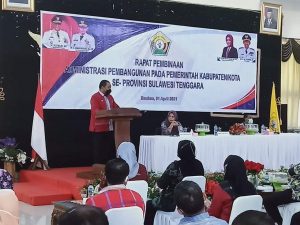 Monianse Buka Rapat Pembinaan Administrasi Pembangunan Se-Sultra