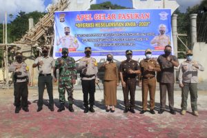Hadiri Apel Operasi Keselamatan Anoa-2021, Wabup Himbau Warga Patuhi Prokes