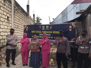 Peringati HUT Ke-8, Batalyon B Pelopor Sat Brimobda Sultra Adakan Baksos