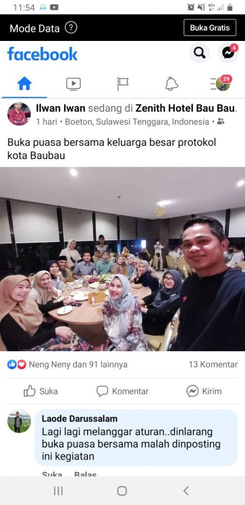 Sekda Baubau : Ada Buka Puasa Bersama Tetapi Tidak Diniatkan