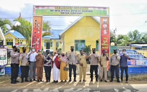 Kapolres Buton Tinjau Posko PPKM Mikro Desa Lapodi