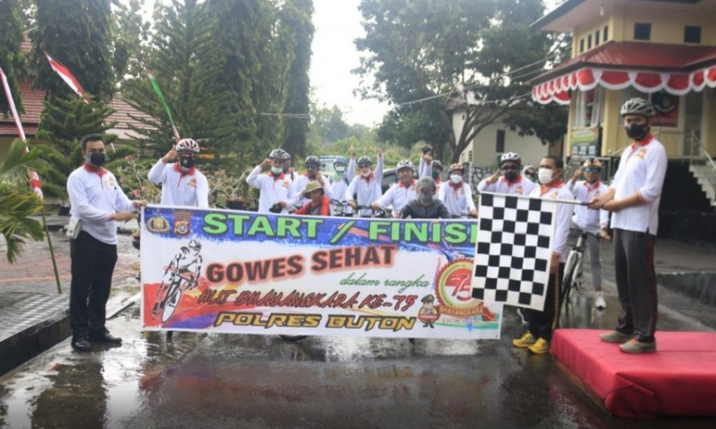 Polres Buton Gelar Gowes Sehat