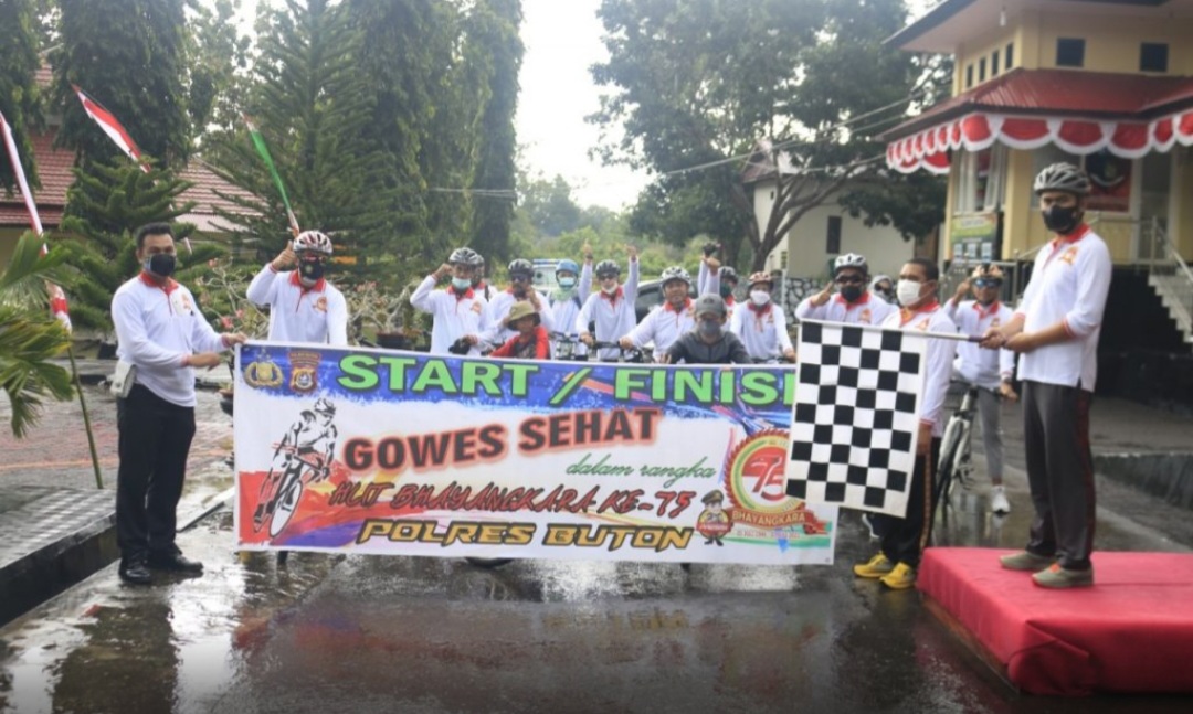 Polres Buton Gelar Gowes Sehat
