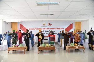 Forkopimda Buton Ikuti Upacara Hari Lahir Pancasila Bersama Presiden RI Secara Virtual