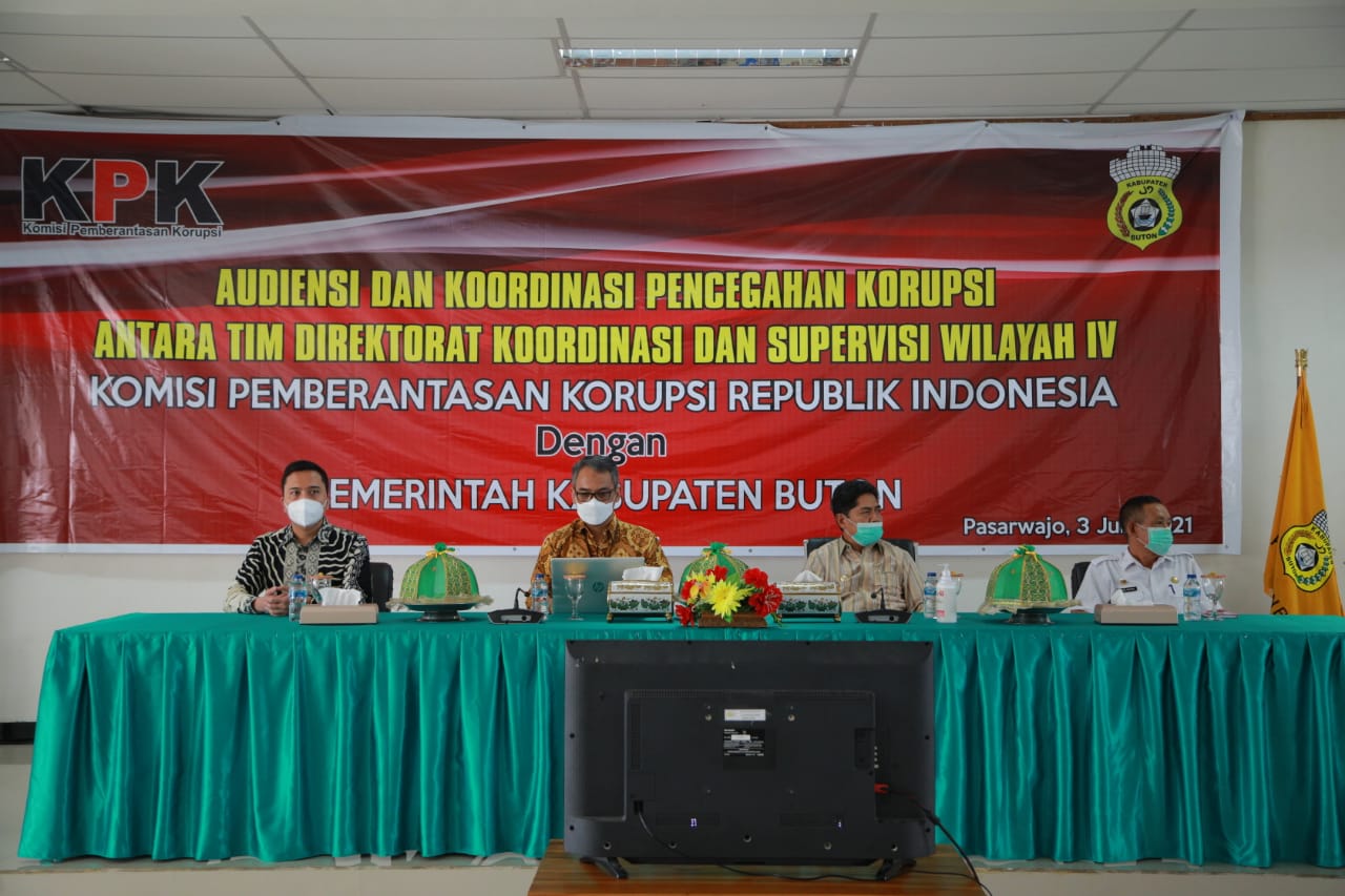 Tim KPK RI Lakukan Audiensi dan Koordinasi Pencegahan Korupsi dengan Pemda Buton