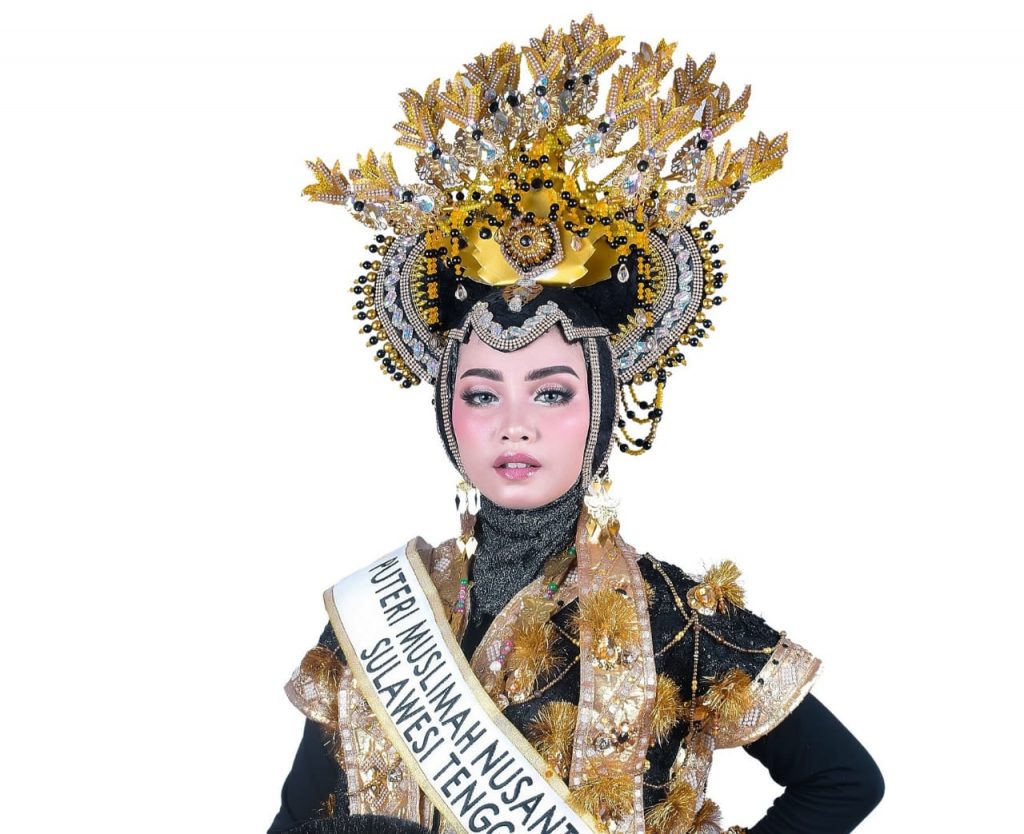 Walau Kurang Dukungan, Seorang Putri Baubau Berhasil Juarai Putri Muslimah Nusantara 2021 di Samarinda