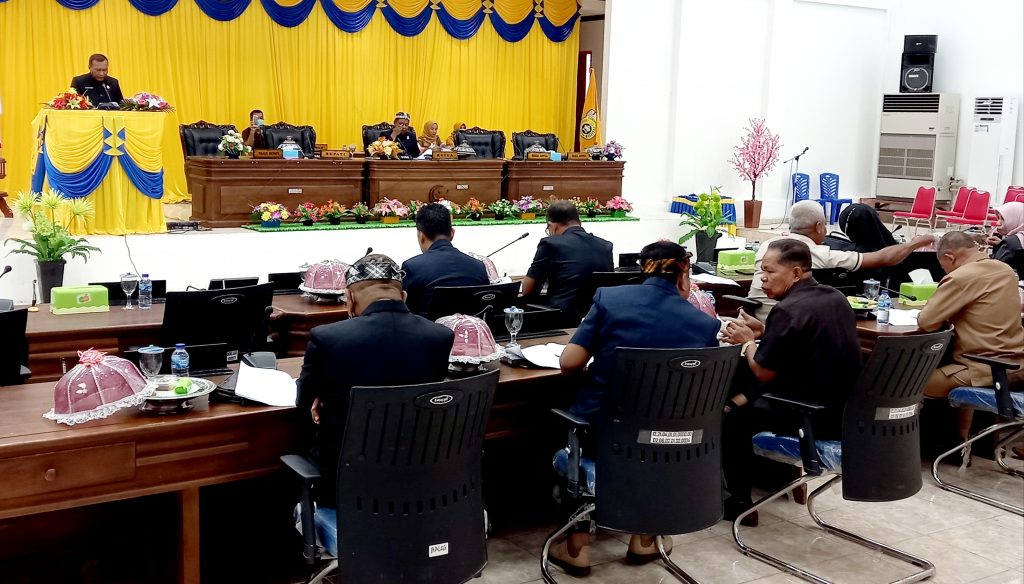 DPRD Gelar Rapat paripurna Jawaban Bupati Atas Pemandangan Banggar dan Fraksi