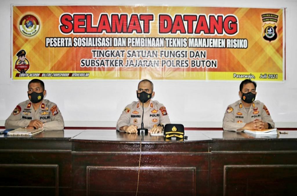 Polres Buton Gelar Sosialisasi dan Bintek Manajemen Risiko Subsatker