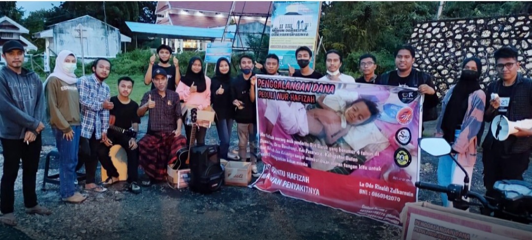 Personil Polres Buton Bersama Gen-Kepton Galang Dana Untuk Balita Penderita Gizi Buruk