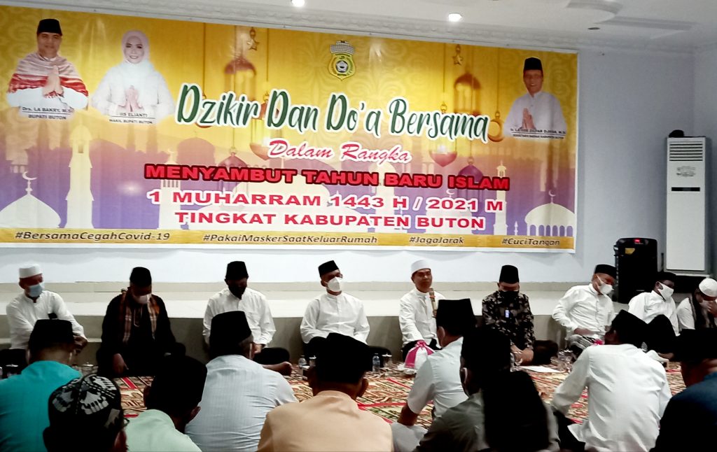 Peringati Tahun Baru Islam 1443 H Pemda Buton Gelar Dzikir dan Doa Bersama